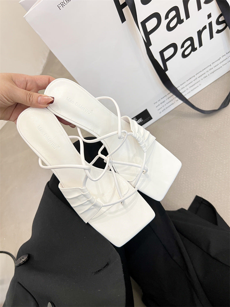 Flip-Toe Stiletto Sandalen | LuxeStyle