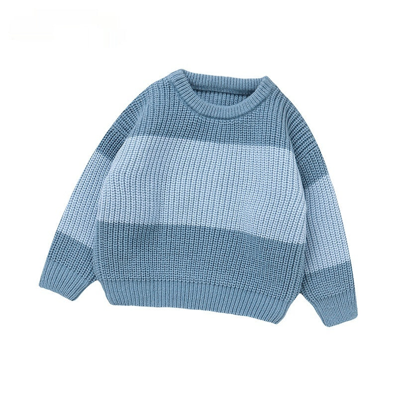 Baby Strickpullover mit Streifen – Bild 5 | LuxeStyle