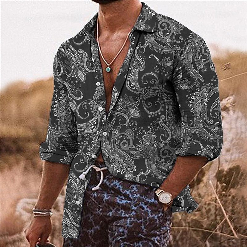 Boho-Blumen-Shirt mit 3D-Print – Bild 8 | LuxeStyle