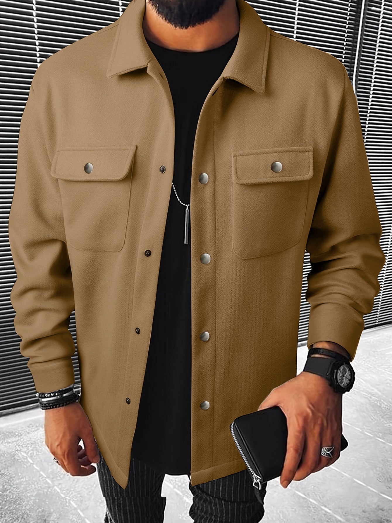 Herren Workwear Jacke mit Reverskragen