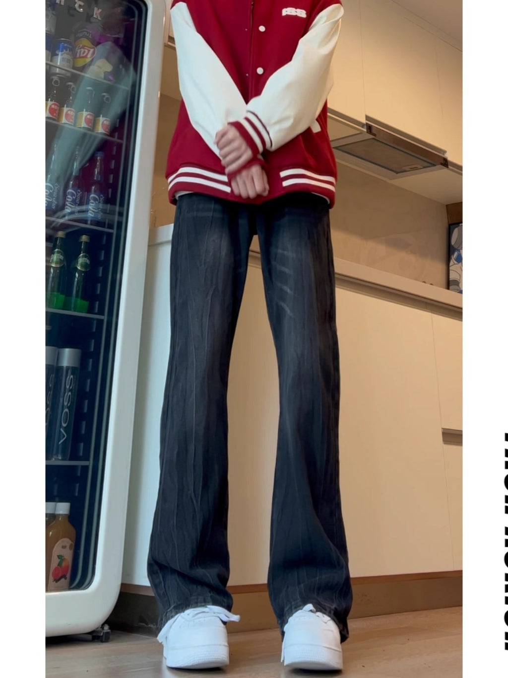 Herren Straight-Slit Denim Jeans