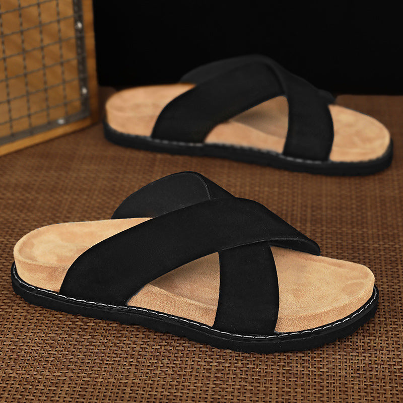 Herren Premium-Badesandalen mit dicker Sohle