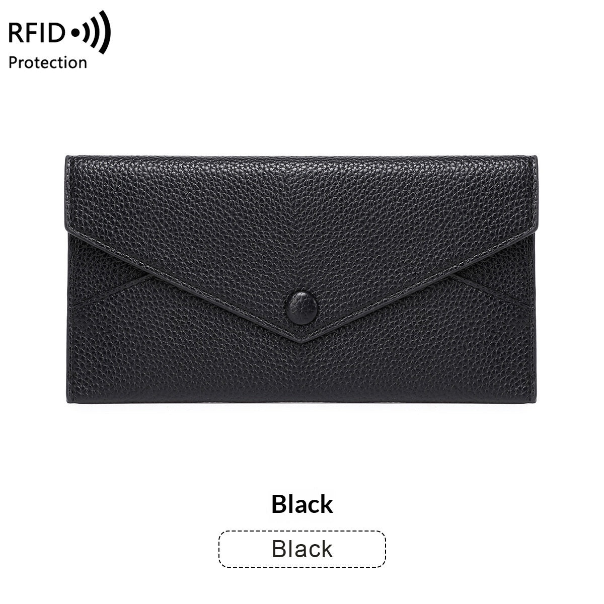 RFID-Sicheres Portemonnaie – Schwarz – Bild 3 | LuxeStyle