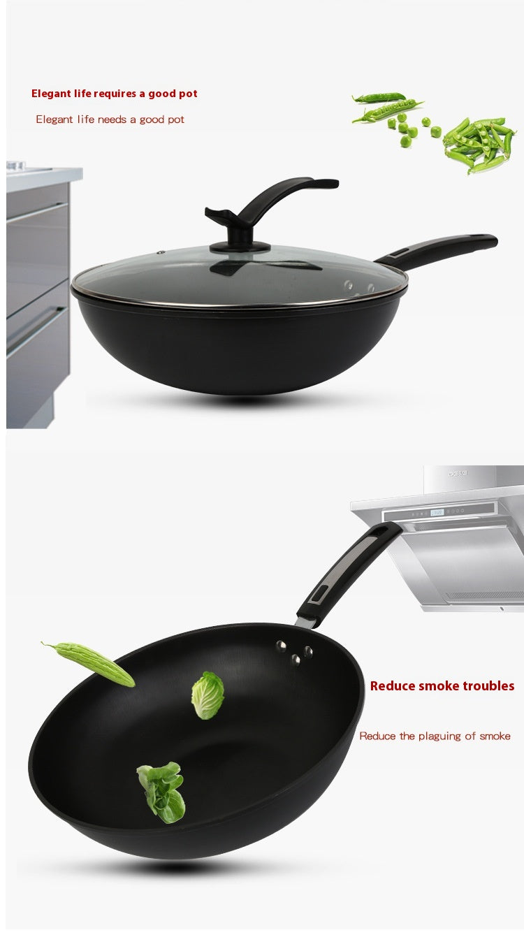 Feuerfester Wok aus Gusseisen