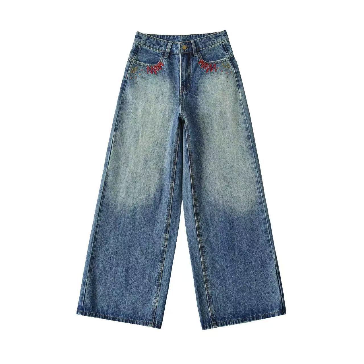 Retro Jeans mit hoher Taille