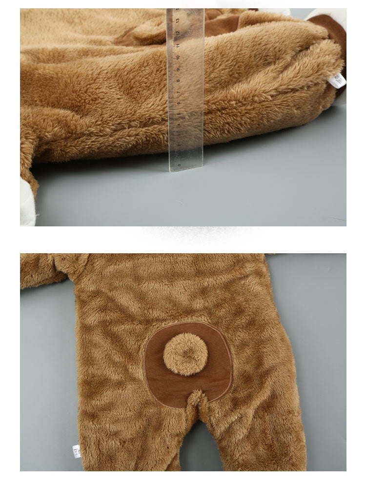Baby Plüsch-Overall mit Kapuze