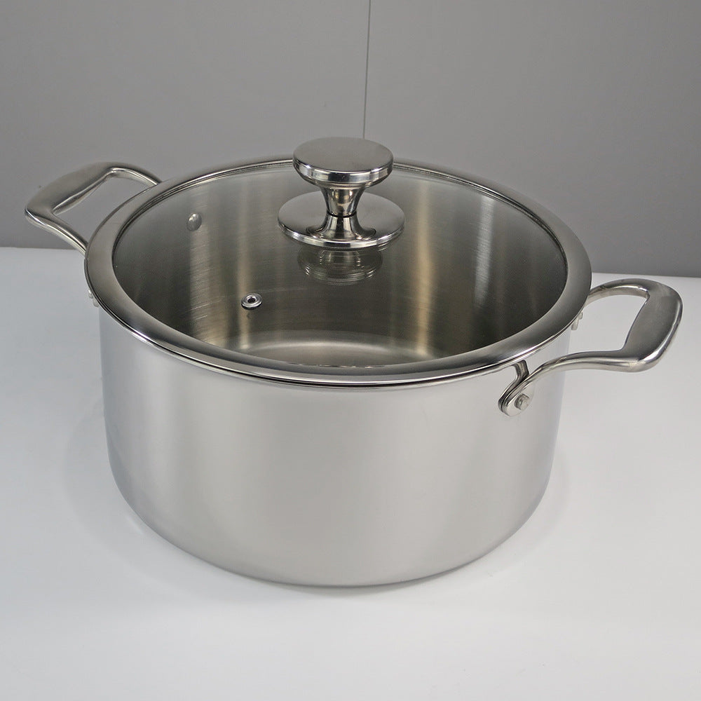 Doppelwandiger Edelstahltopf mit Deckel 28 cm – Bild 5 | LuxeStyle