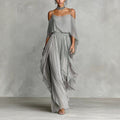Off-Shoulder Maxi-Kleid