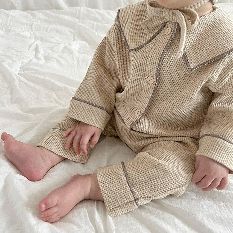 Baby Waffelstrick Cardigan Set – Bild 6 | LuxeStyle