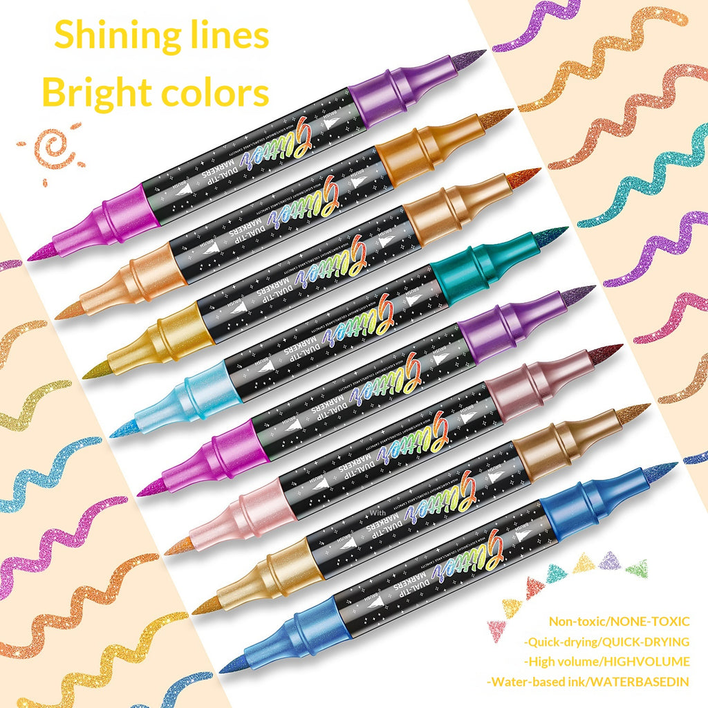 Glitzer-Marker mit Doppelspitze – Bild 8 | LuxeStyle