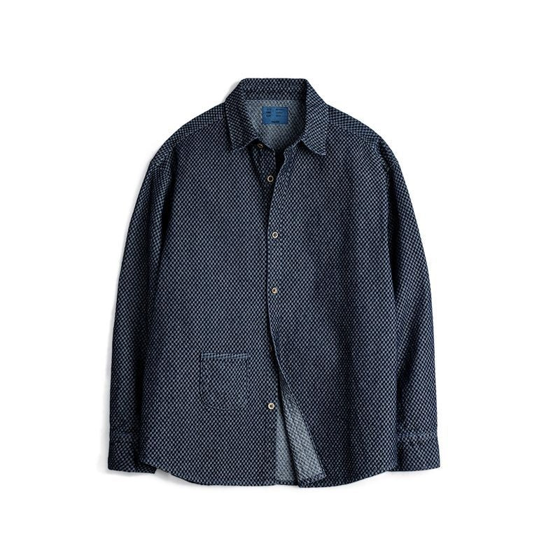 Retro-Schachbrett-Checkered Denim Jackett | LuxeStyle