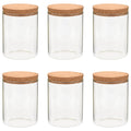 Vorratsgläser mit Korkdeckel, 6er-Set, 650 ml