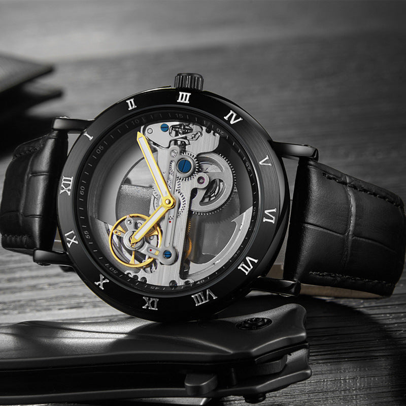 Wolishi Herren-Automatikuhr mit Lederarmband – Bild 7 | LuxeStyle