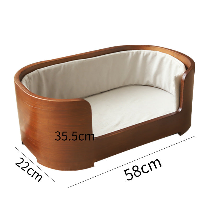 Katzenbett aus Holz für kleine Hunde