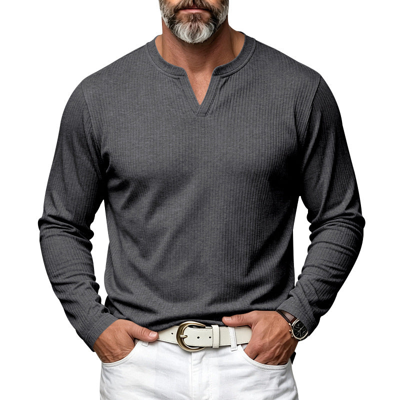 Herren Langarmshirt mit Textur | LuxeStyle
