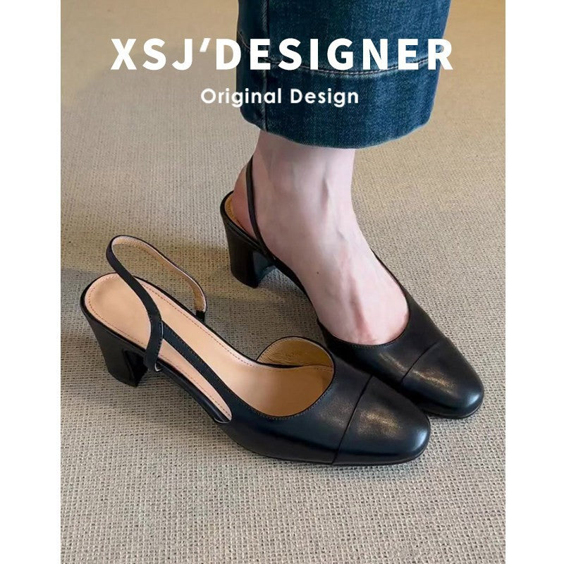 Chunky-heel Pumps mit Rundzehen | LuxeStyle