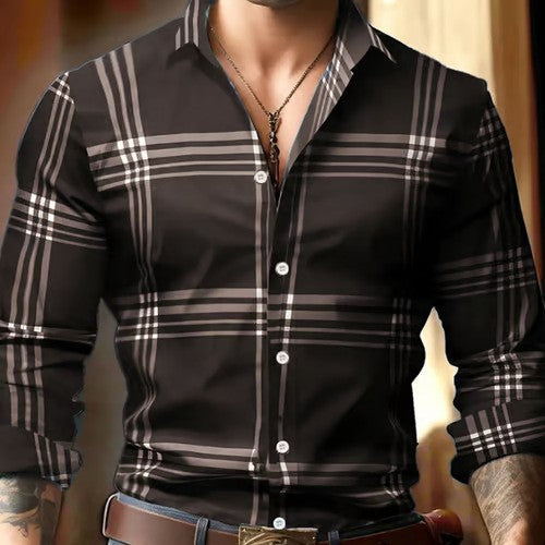 Herren Hemd mit Streifen- und Karomuster – Bild 7 | LuxeStyle