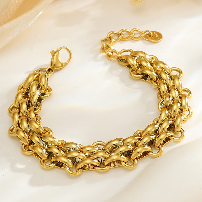 Edelstahl Armband mit Kreisen – Bild 3 | LuxeStyle