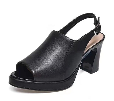 Echtleder Chunky Heels mit weicher Sohle – Bild 4 | LuxeStyle