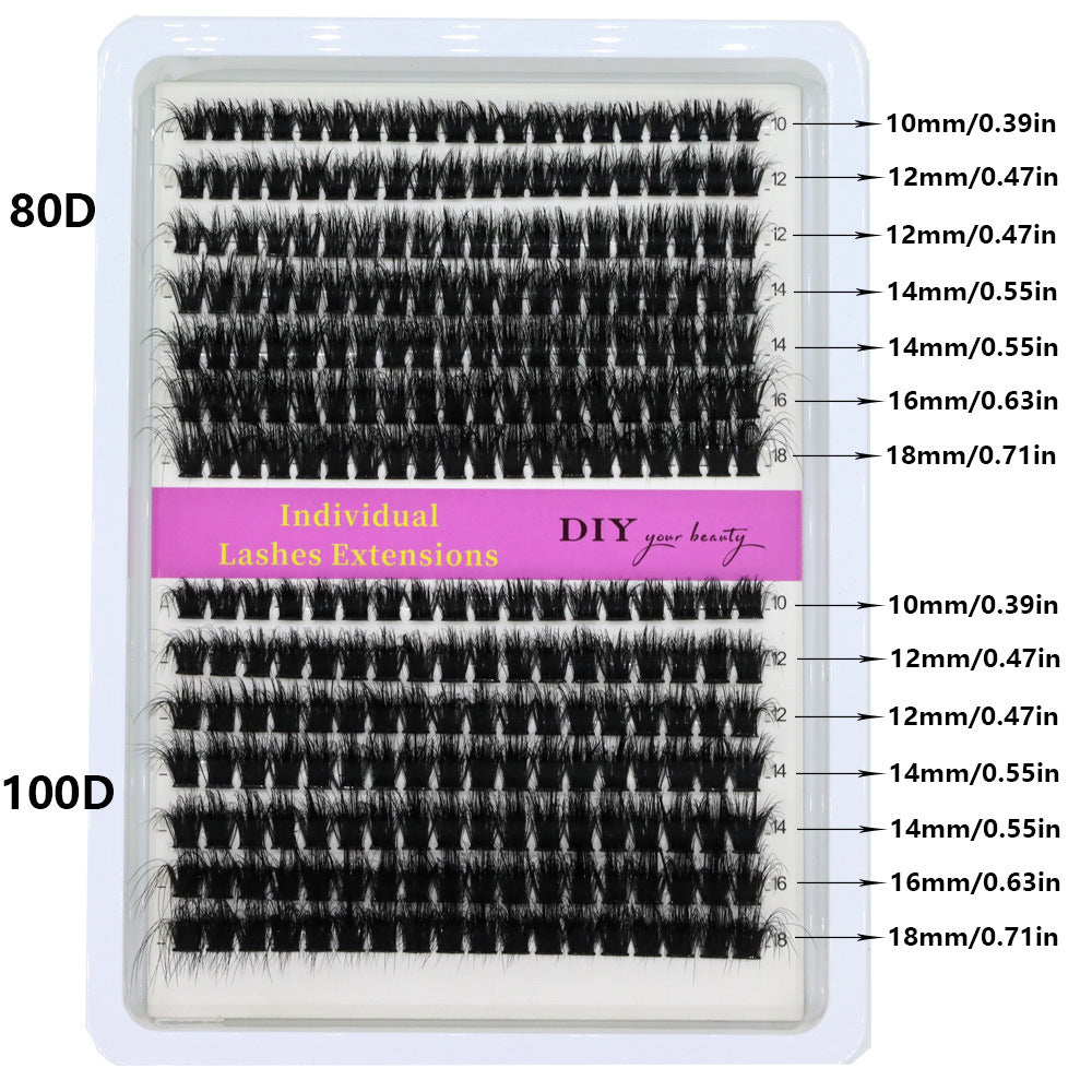 3D Cluster Wimpern – Schwarz, Flauschig & Weich