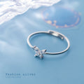 Verstellbarer Schmetterling Open Ring mit Diamanten