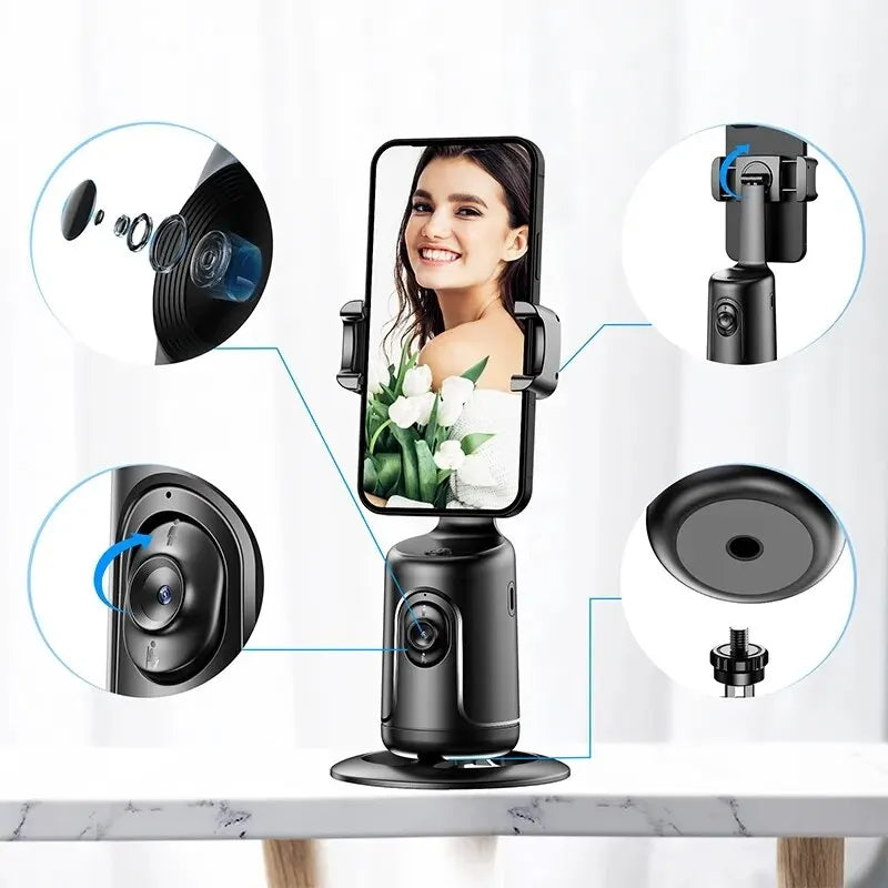 360° AI Gesichtsverfolgung Gimbal für Vlogs und TikTok