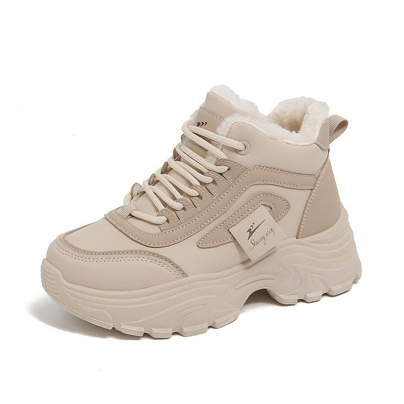 Gefütterte High-Top Baumwollschuhe für Damen
