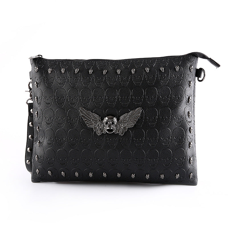 Schwarze Schultertasche mit Gürtelschnalle – Bild 6 | LuxeStyle