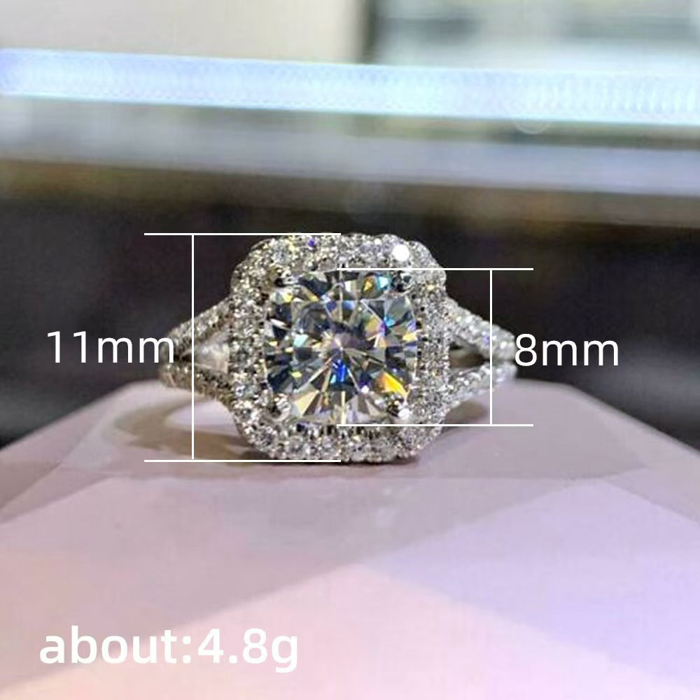 Statement-Ring Zirkonia · Grosser Kristall
