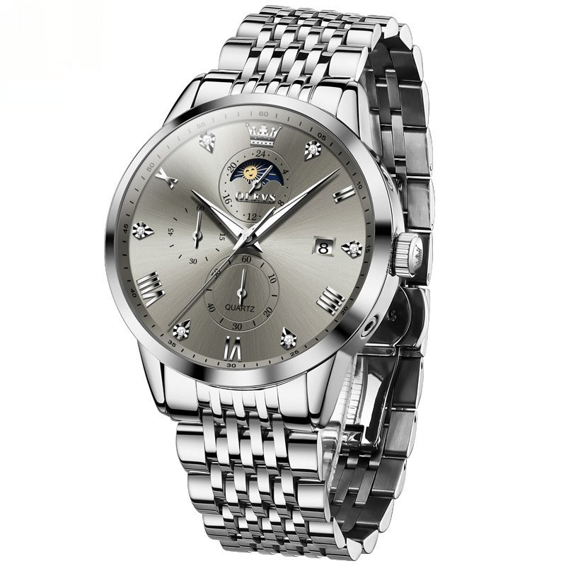 Business Herrenuhr mit Multifunktionsanzeige