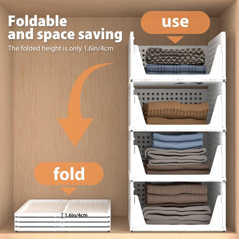 4er-Set Stapelbare Kleider-Organizer