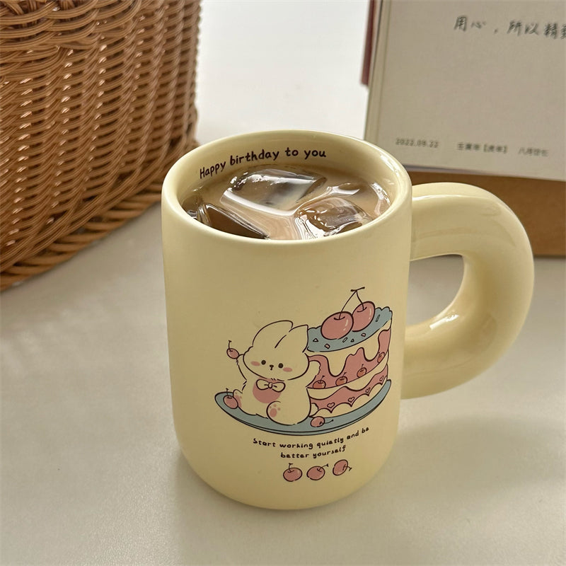 Keramikbecher "Happy Birthday Rabbit" – Bild 1 | LuxeStyle