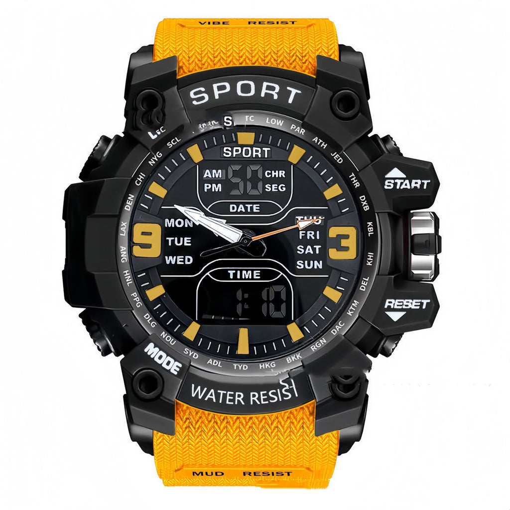 Sportliche Armbanduhr mit Leuchtzifferblatt