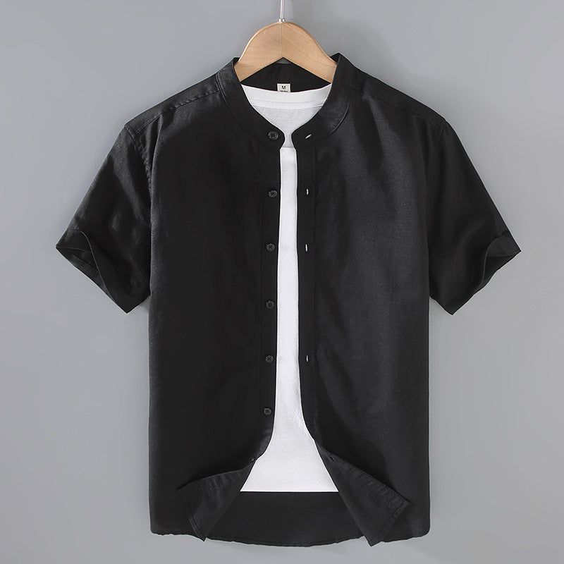 Leinenhemd Kurzarm Slim Fit