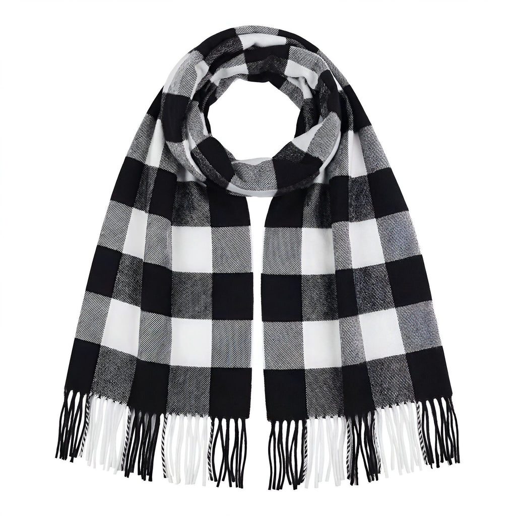 Taschenschal mit grossem Karomuster – Bild 3 | LuxeStyle