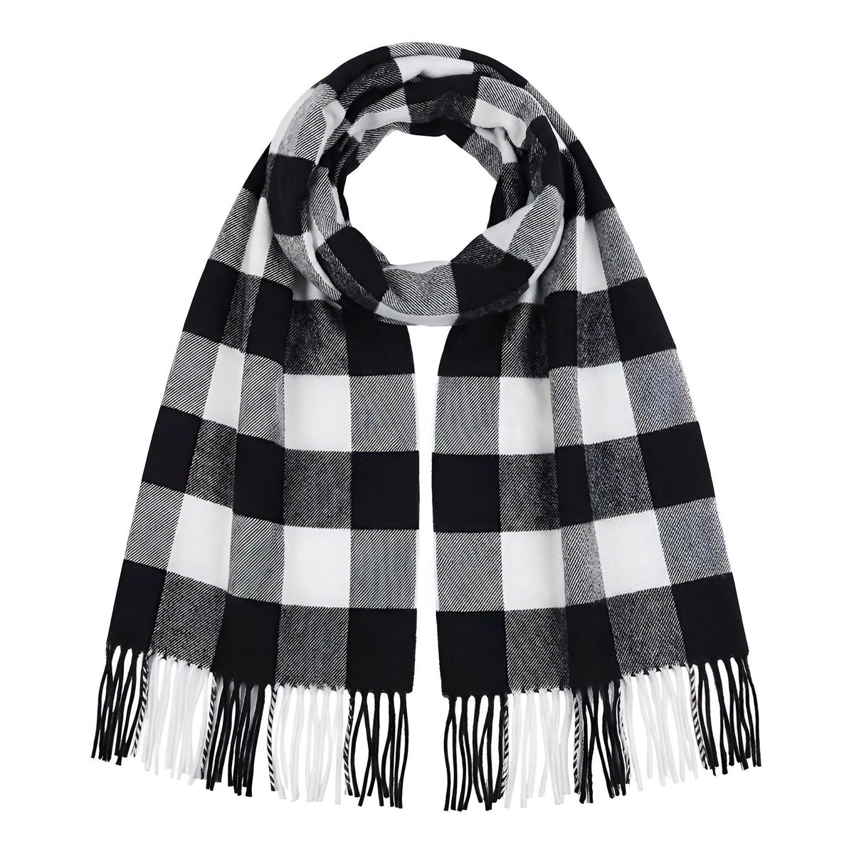 Taschenschal mit grossem Karomuster – Bild 3 | LuxeStyle