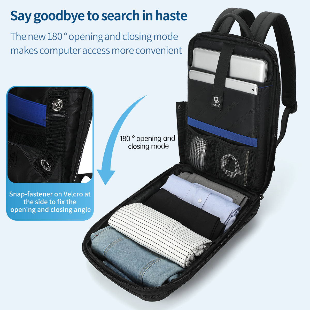 Erweiterbarer Anti-Spritzschutz Hartschalen-Rucksack – Bild 6 | LuxeStyle