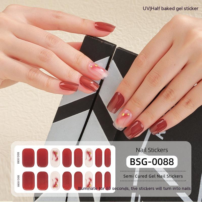 Semi-cured Gel-Nagelsticker 3D-Bronzing | LuxeStyle