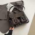 Schultertasche «Milano» – PU-Leder, grosse Kapazität