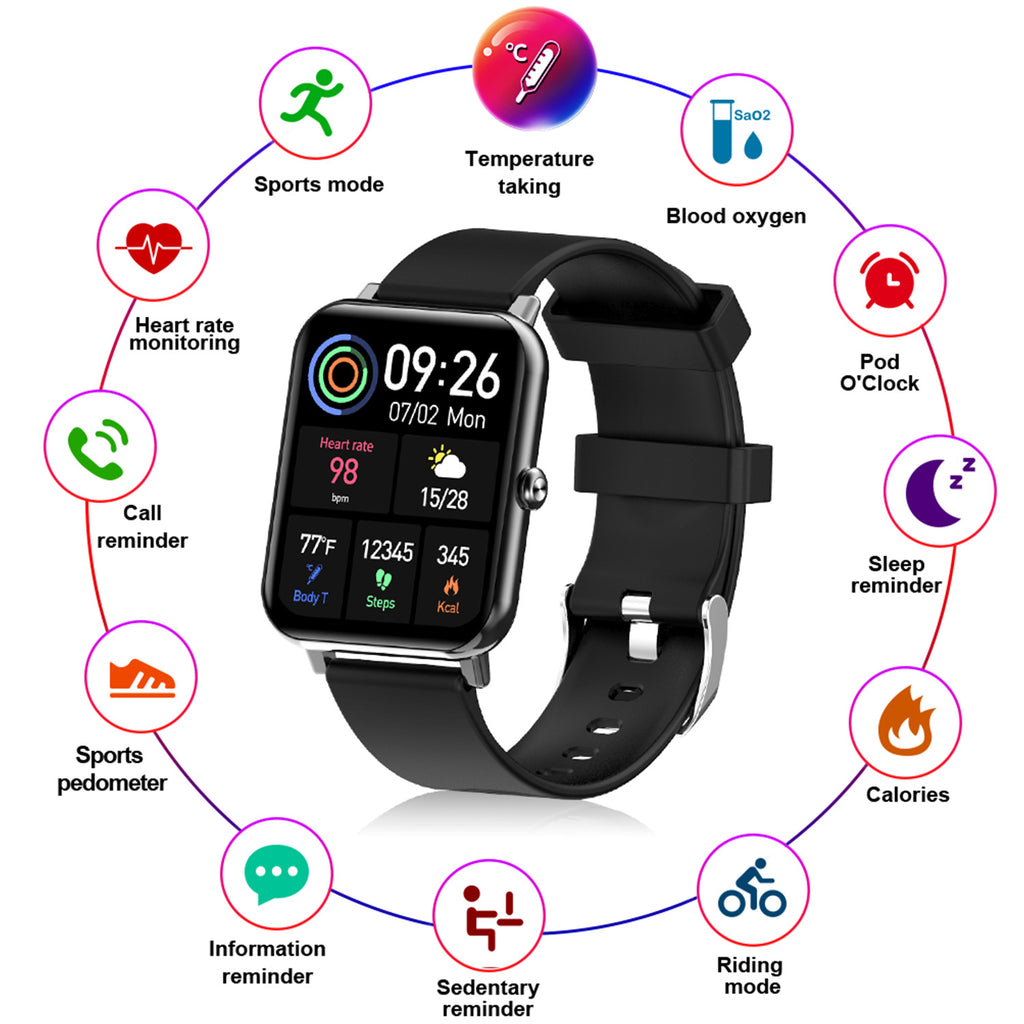 Smartband mit Schrittzähler, Herzfrequenz & Blutsauerstoff | LuxeStyle