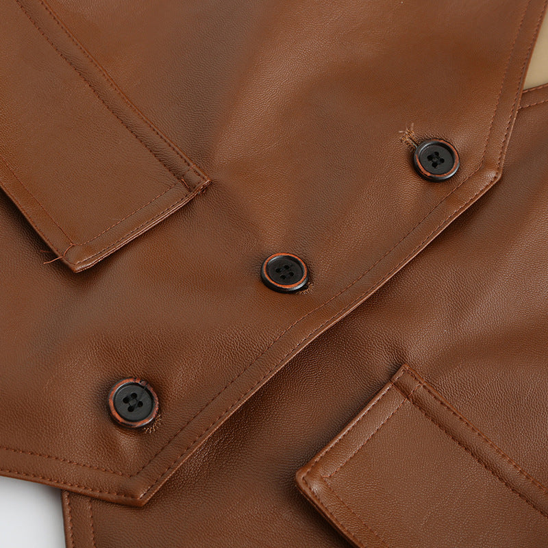 Retro PU-Weste für Damen