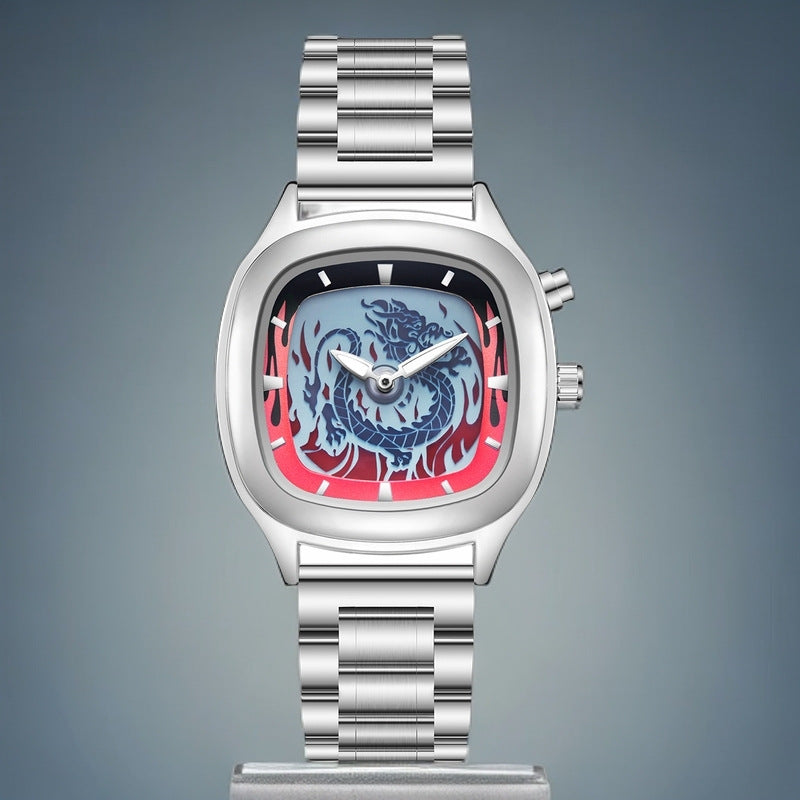 Personalisierte Retro Drachen Herrenuhr