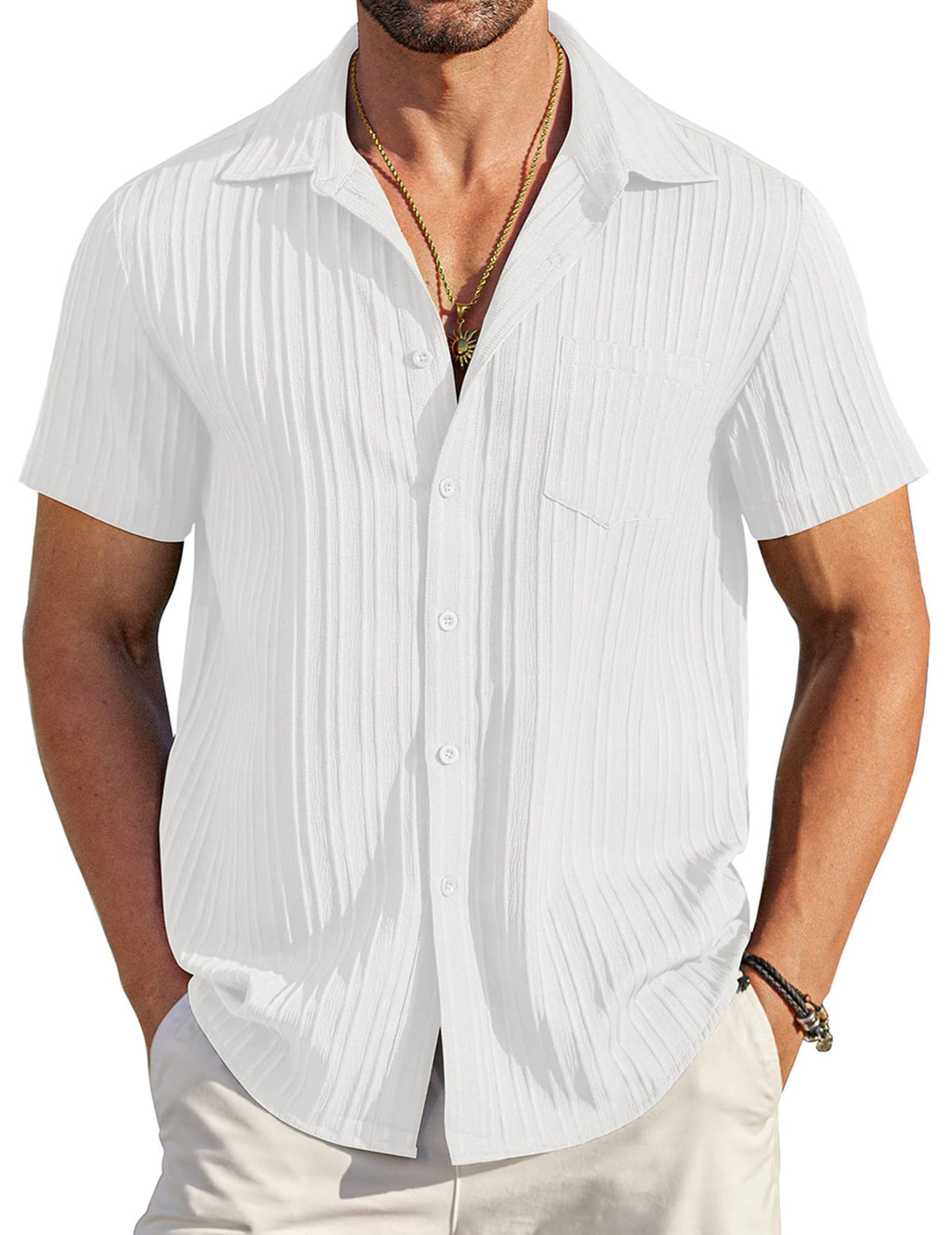 Poloshirt mit Kragen, Kurzarm, einfarbig – Bild 15 | LuxeStyle