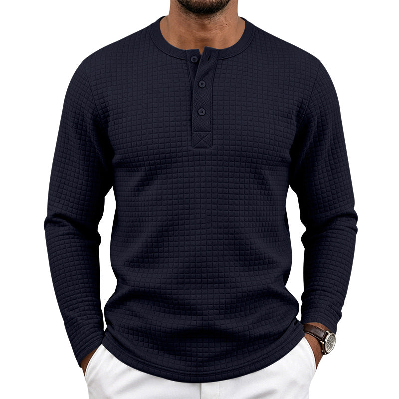 Herren Retro-Jacquard-Plaid-Weitshirt