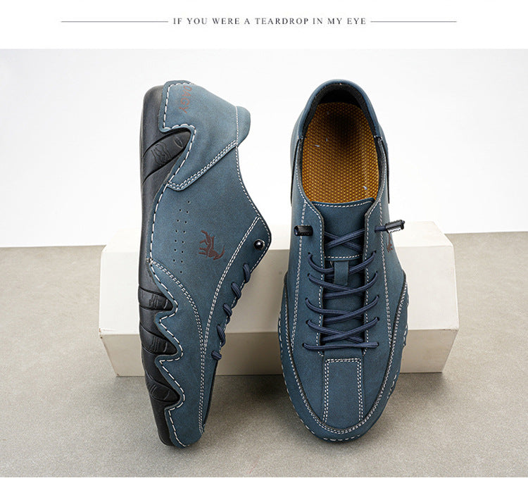 Low-Top Herren Sneaker Martin in Marineblau – Bild 2 | LuxeStyle