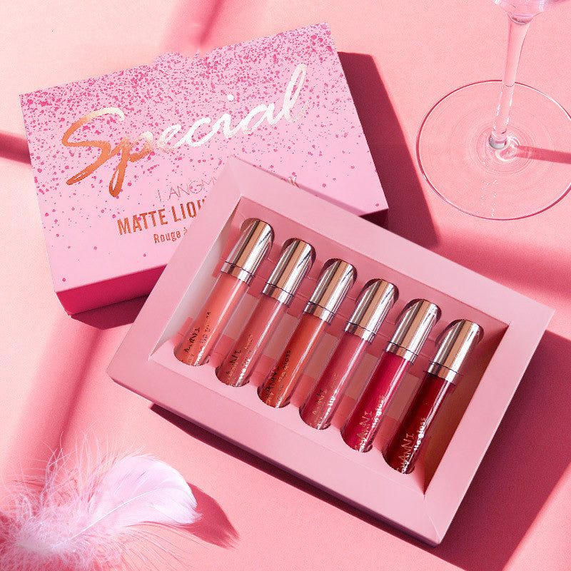 Matt-Samt-Lipgloss-Set (6 Stück) – Bild 2 | LuxeStyle