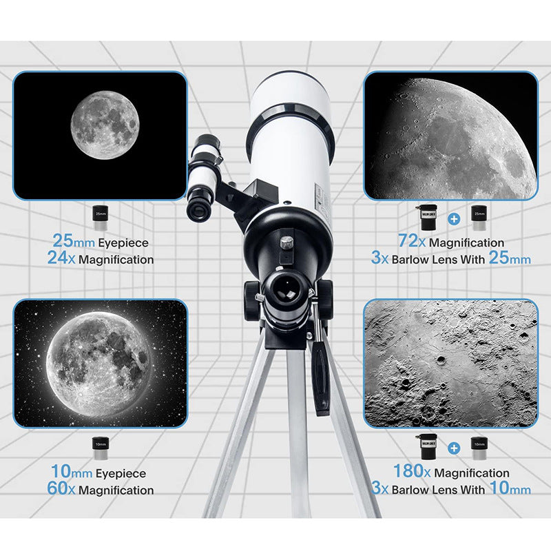 Astronomisches Teleskop mit Telefonadapter
