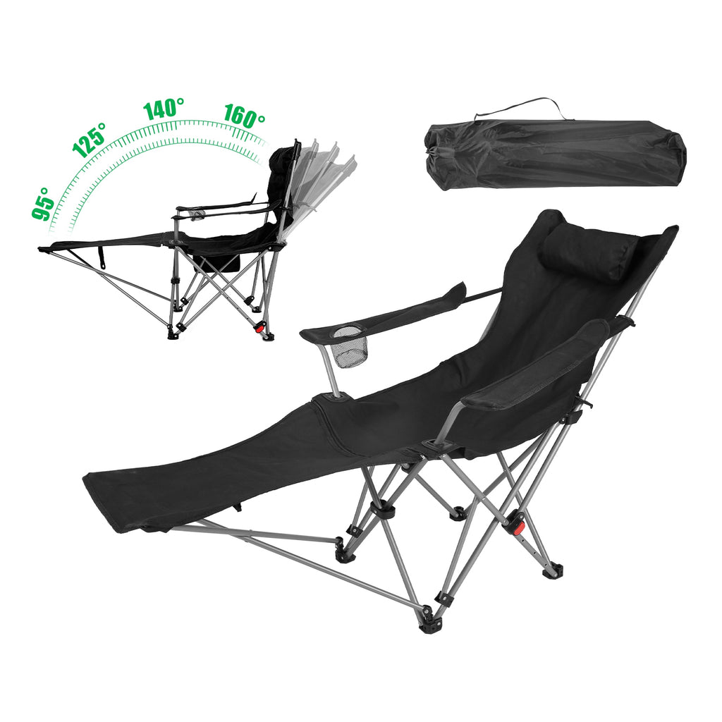 Campingliege mit Fußstütze