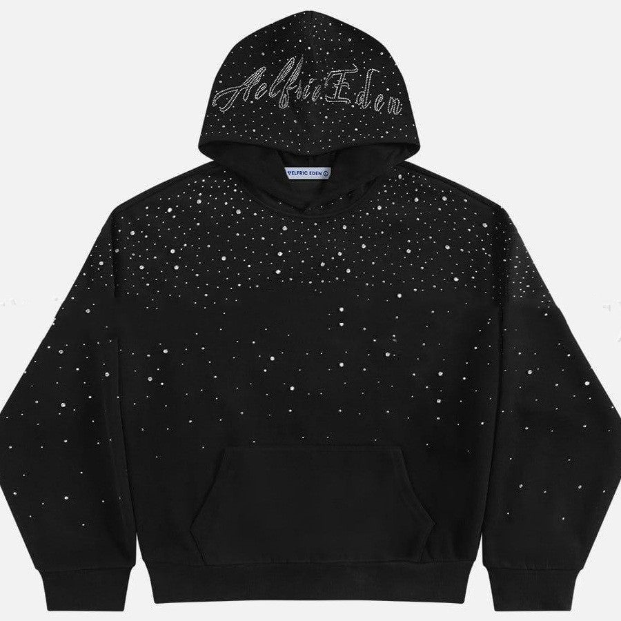 Vintage Hoodie mit Rhinestones