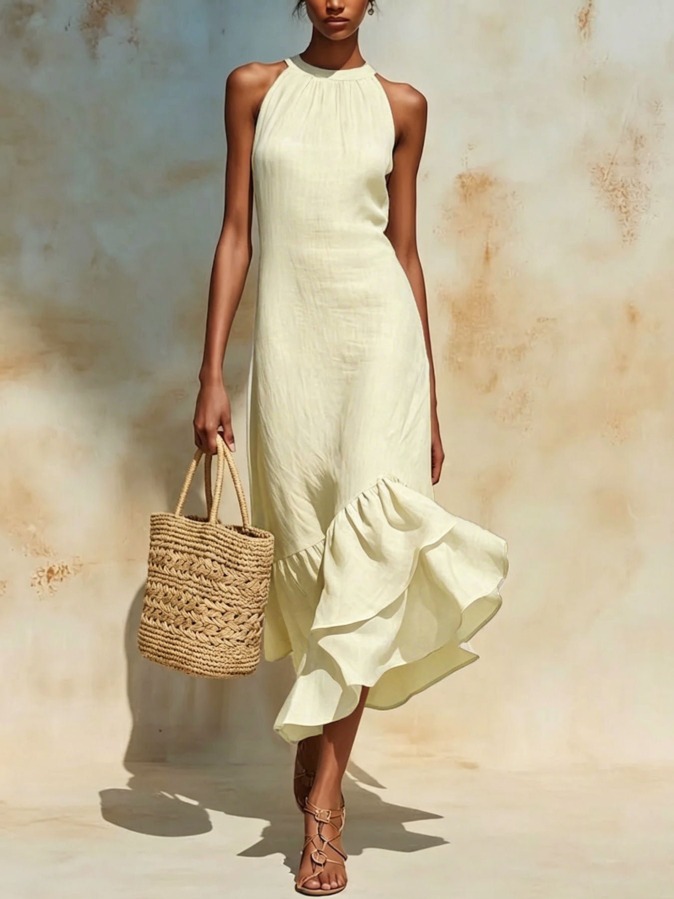 Ruffles Fishtail-Kleid